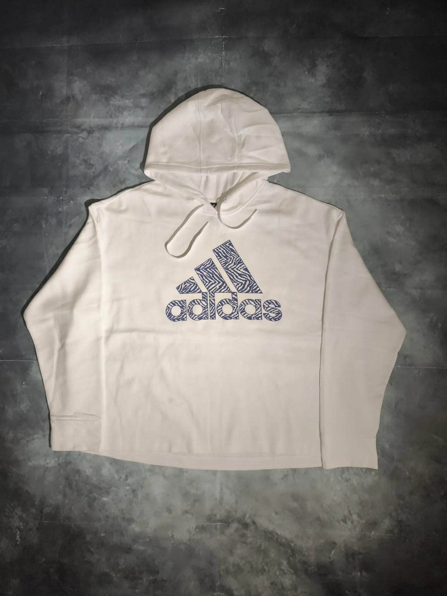 Adidas Big Logo Kapucnis Pulóver Hoodie - Fehér (Női/XXXL)