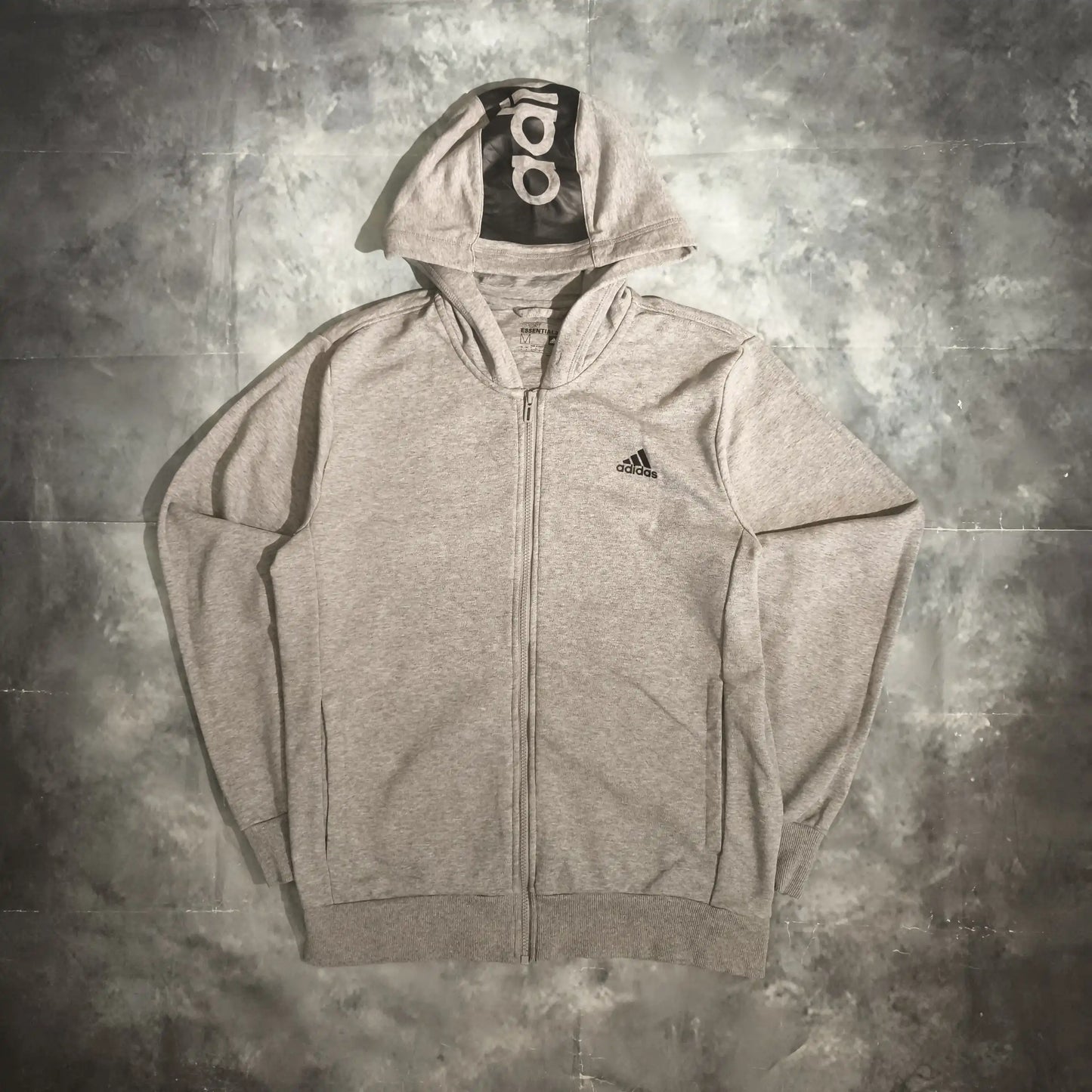 Adidas Cipzáras Kapucnis Pulóver Hoodie - Szürke (Férfi/M)