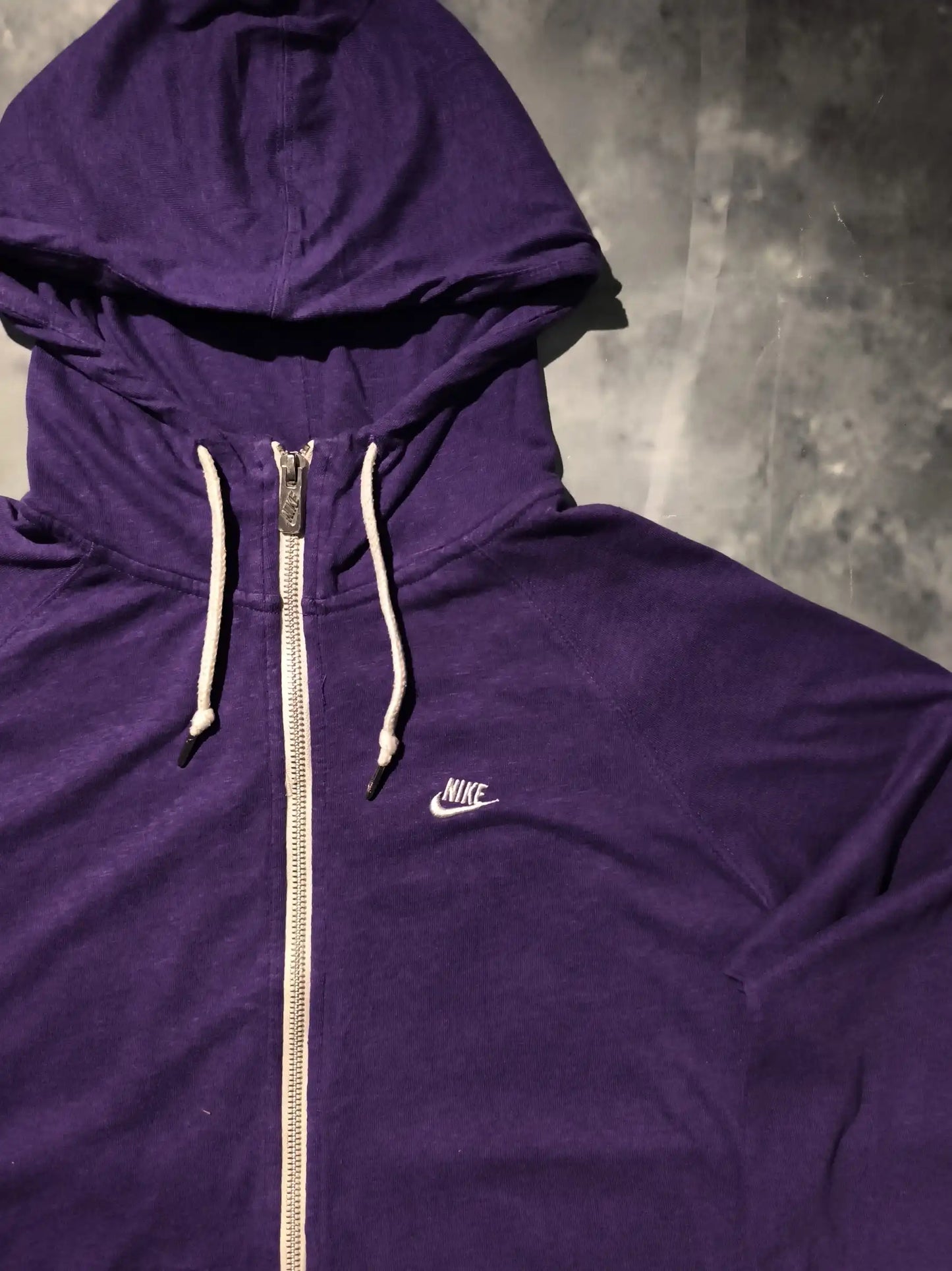 Nike Kapucnis Cipzáras Pulóver Hoodie - Lila (Női/L)