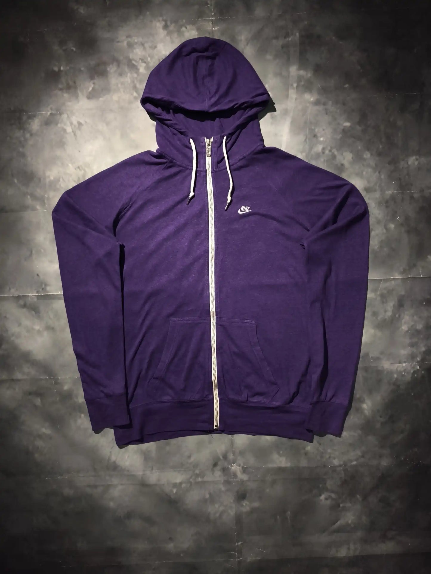 Nike Kapucnis Cipzáras Pulóver Hoodie - Lila (Női/L)