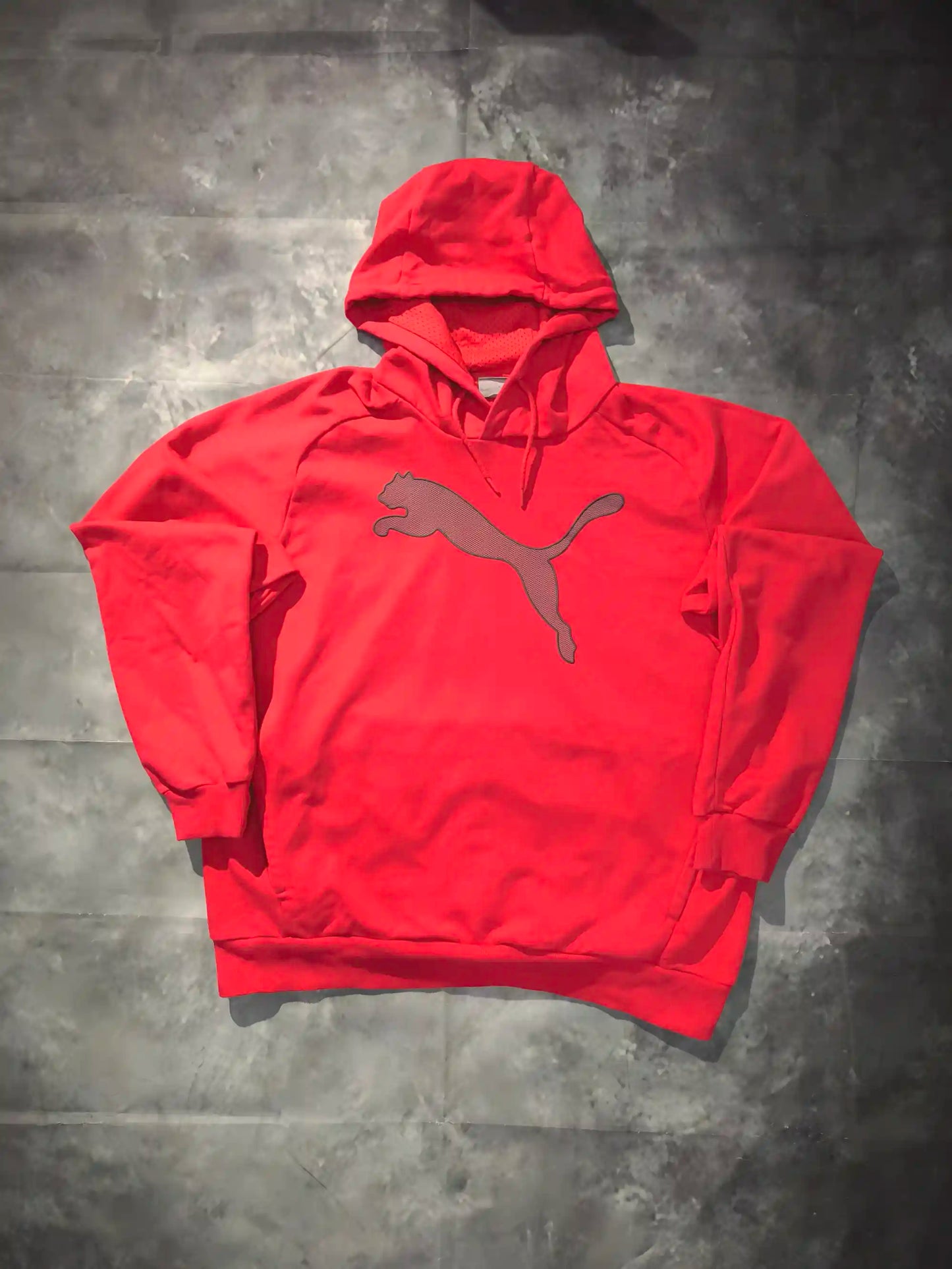 Puma Big Logo Kapucnis Pulóver – Piros (Férfi/L)