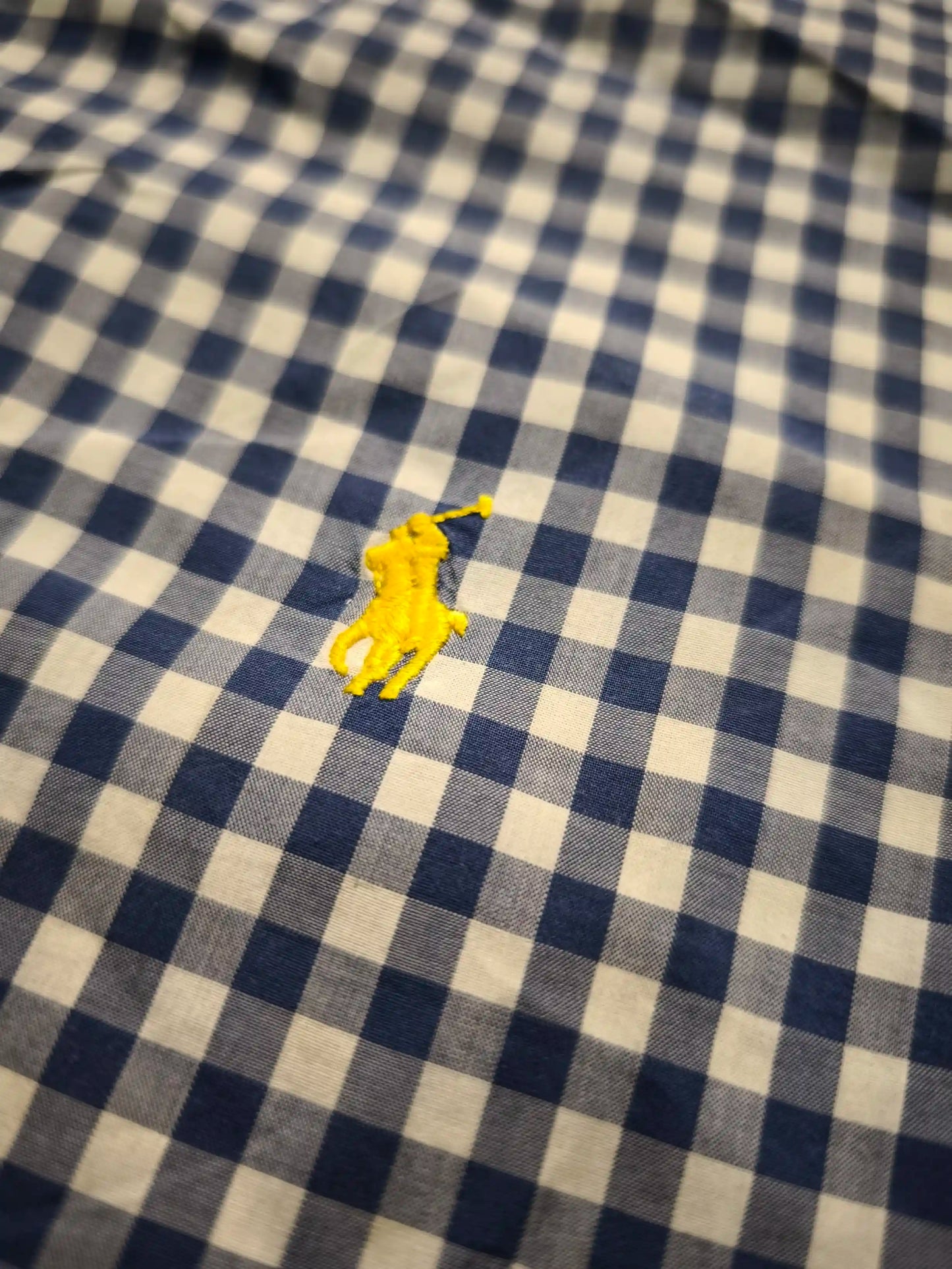Ralph Lauren Kockás Rövid Ujjú Ing – Kék/Fehér (Férfi/M)