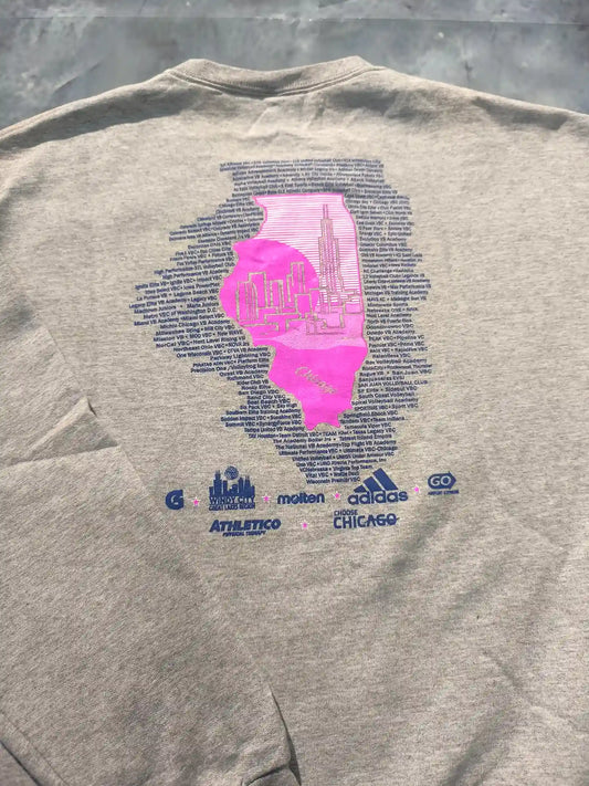 Adidas Windy City Volleyball Crewneck - Szürke (Férfi/L)