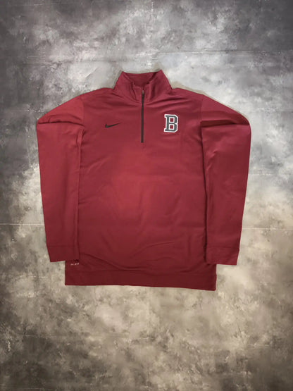 Nike Dri Fit Félcipzáras Pulóver - Bordó (Férfi/L)