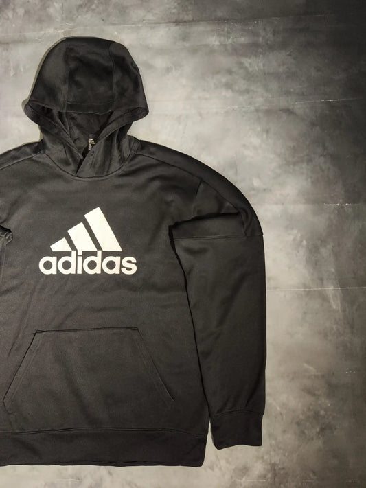 Adidas Big Logo Kapucnis Pulóver Hoodie - Fekete (Férfi/M)