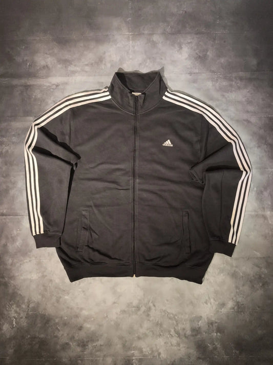 Adidas Cipzáras Kapucnis Pulóver Hoodie - Fekete (Férfi/XXL)