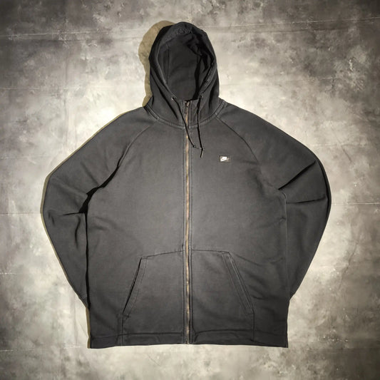 Nike Cipzáras Kapucnis Pulóver Hoodie - Fekete (Férfi/XL)