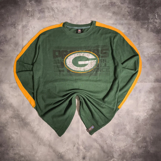 NFL Green Bay Packers Hosszú Ujjú Felső - Zöld (Férfi/L)