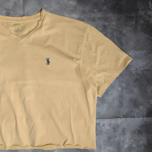 Ralph Lauren Handmade Crop Póló - Sárga (Női/L)