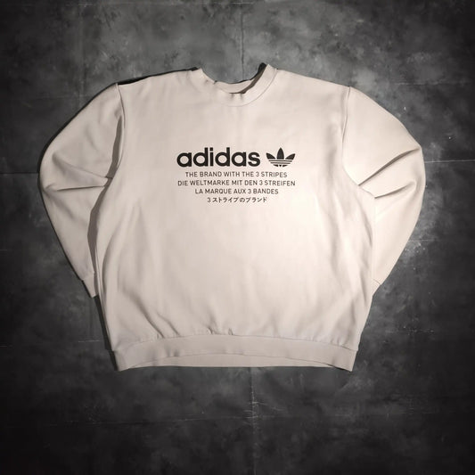 Adidas Big Logo Sweatshirt Pulóver - Fehér (Férfi/XL)