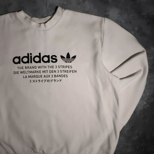 Adidas Big Logo Sweatshirt Pulóver - Fehér (Férfi/XL)