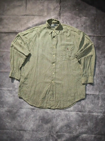 Ralph Lauren Kockás Ing – Zöld (Férfi/M-L)