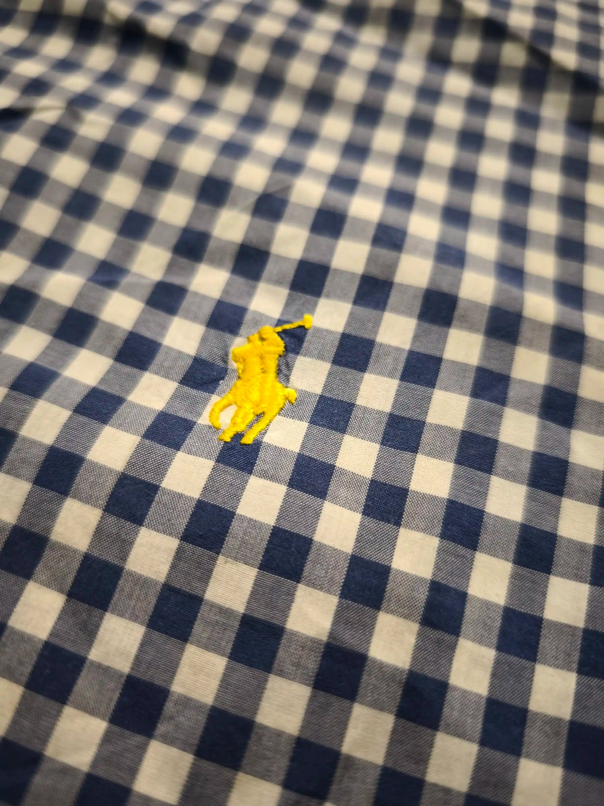 Ralph Lauren Kockás Rövid Ujjú Ing – Kék/Fehér (Férfi/M)