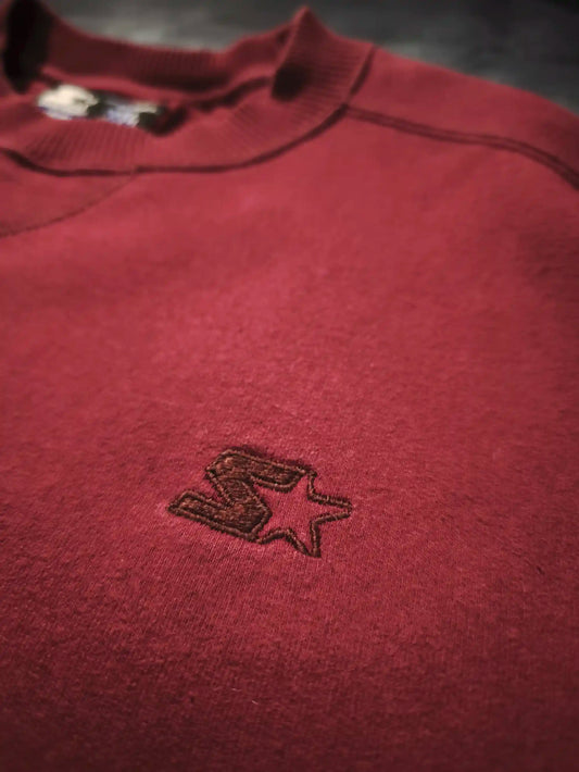 Starter Crewneck Pulóver – Bordó (Férfi/XL)