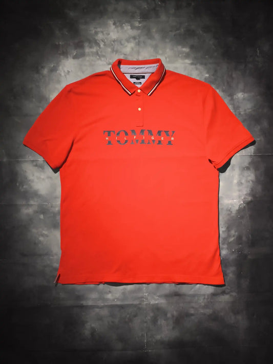 Tommy Hilfiger Custom Fit Galléros Póló - Piros (Férfi/XXXL)