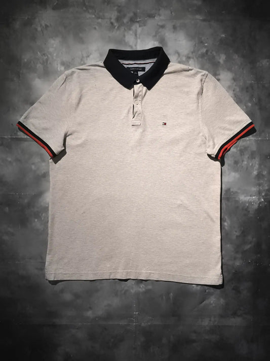 Tommy Hilfiger Custom Fit Galléros Póló - Szürke (Férfi/L)