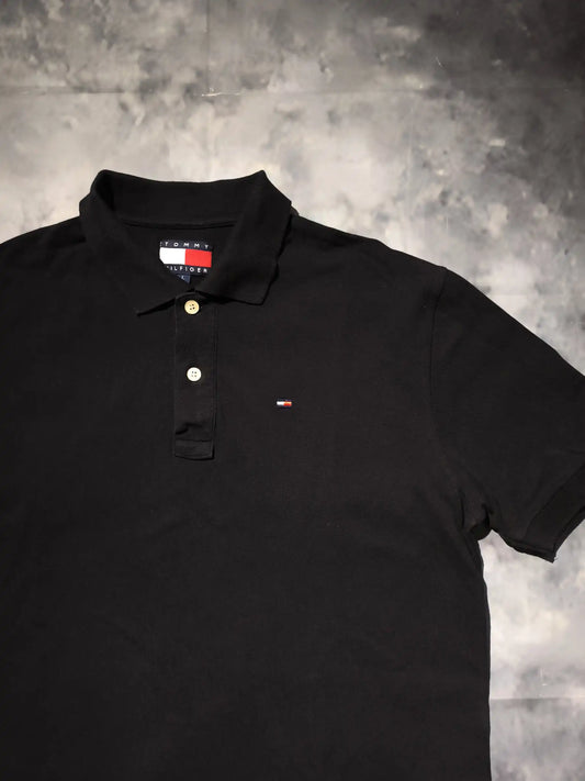 Tommy Hilfiger Galléros Póló - Fekete (Férfi/L)