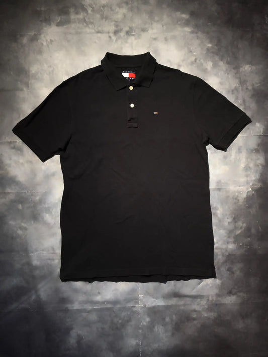 Tommy Hilfiger Galléros Póló - Fekete (Férfi/L)