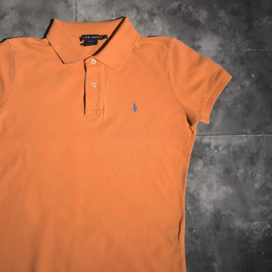 Ralph Lauren Slim Fit Galléros Póló - Narancssárga (Női/M)