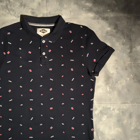 Lee Cooper Galléros Póló - Kék (Férfi/S)